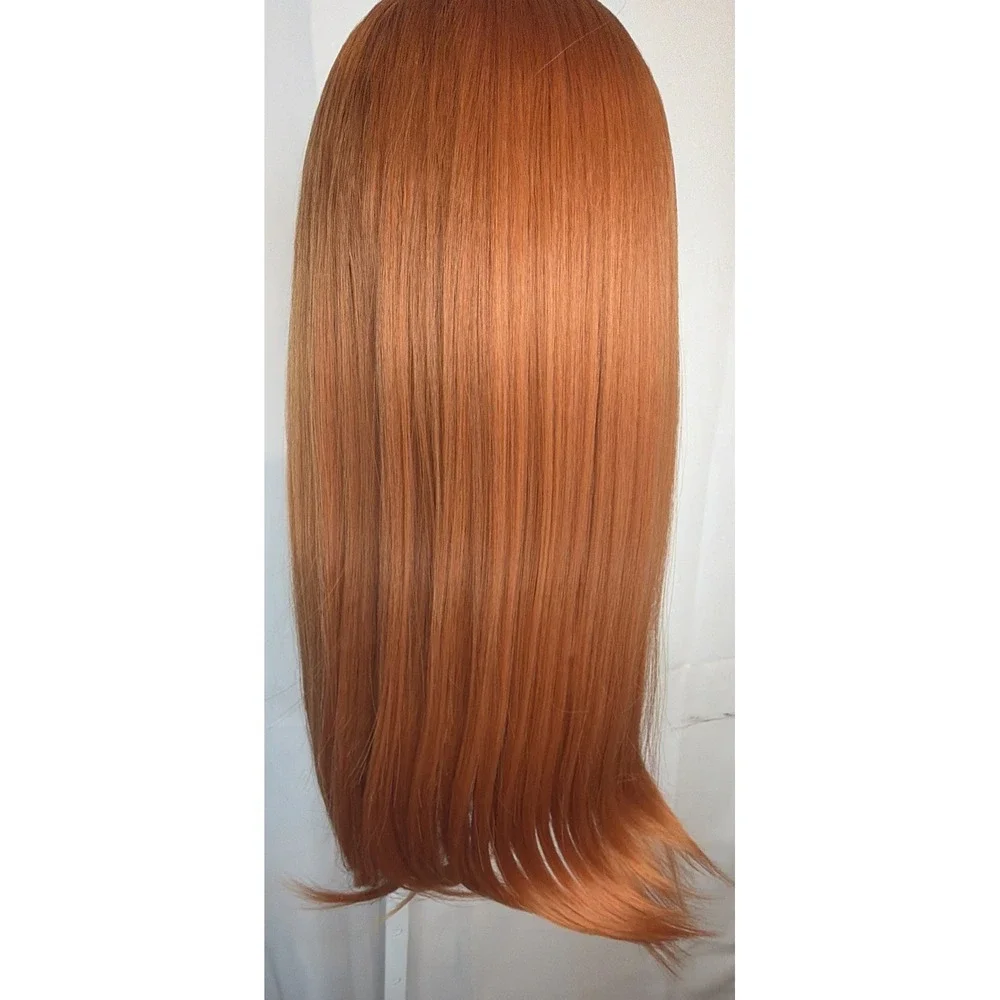 Ginger Orange Lace Front Wig Long Straight Synthetic | Women Party Daily Wear